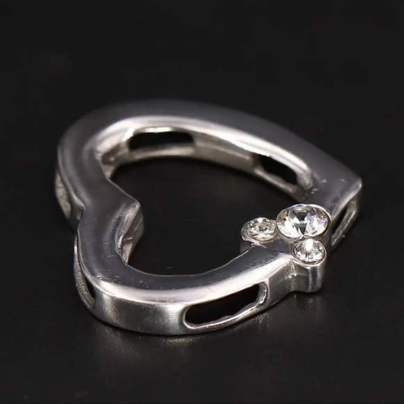 Sterling Silver DISNEY Rhinestone Mickey Cubic Zirconia Heart Necklace Pendant - Picture 10 of 17